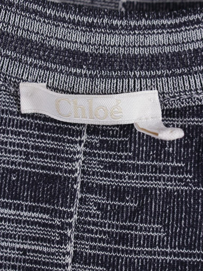 クロエ CHC19SMH0869091K ニットベスト タッセル XS ブルー/ホワイト IT0HHENW2LV6