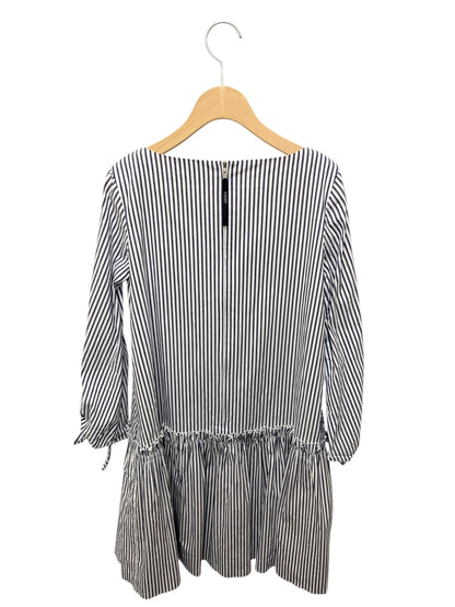 フォクシーニューヨーク DRESS SUMMERRUFFLE サマーラッフル 40096 ワンピース 38 ネイビー ストライプ ITUSMXS7KBEE