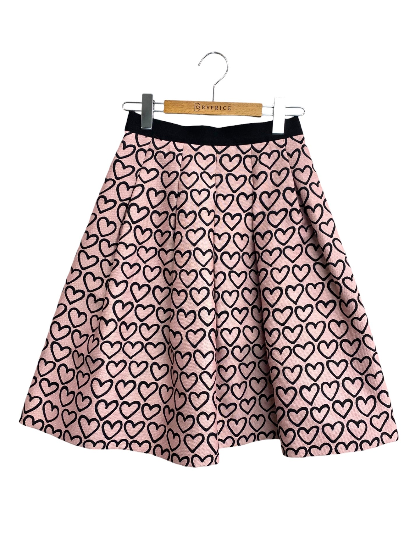 エムズグレイシー Heart Motif Skirt 817502 スカート 36 ピンク ハート柄 ITIG0OTBBR5G