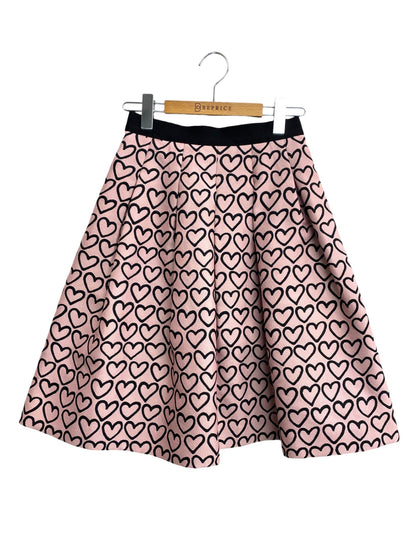エムズグレイシー Heart Motif Skirt 817502 スカート 36 ピンク ハート柄 ITIG0OTBBR5G