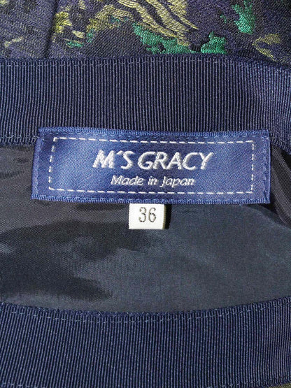 エムズグレイシー Oil Painting Like Skirt 917524 スカート 36 マルチカラー(グリーン) ジャガード ITUOXCGEP2K2