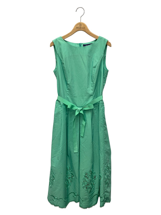 エムズグレイシー 裾刺繍タックワンピ―ス 411349 38 グリーン ITUW1FARHUF8