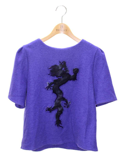 ヴィヴィアンタム ワンダールドラゴンカットソー 14275060 40 パープル ウール 刺繍 ITHQ4LCSFGC5