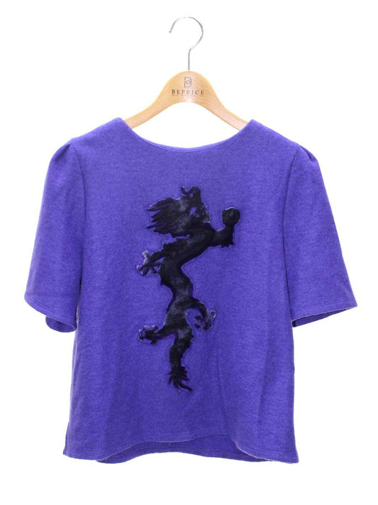 ヴィヴィアンタム ワンダールドラゴンカットソー 14275060 40 パープル ウール 刺繍 ITHQ4LCSFGC5