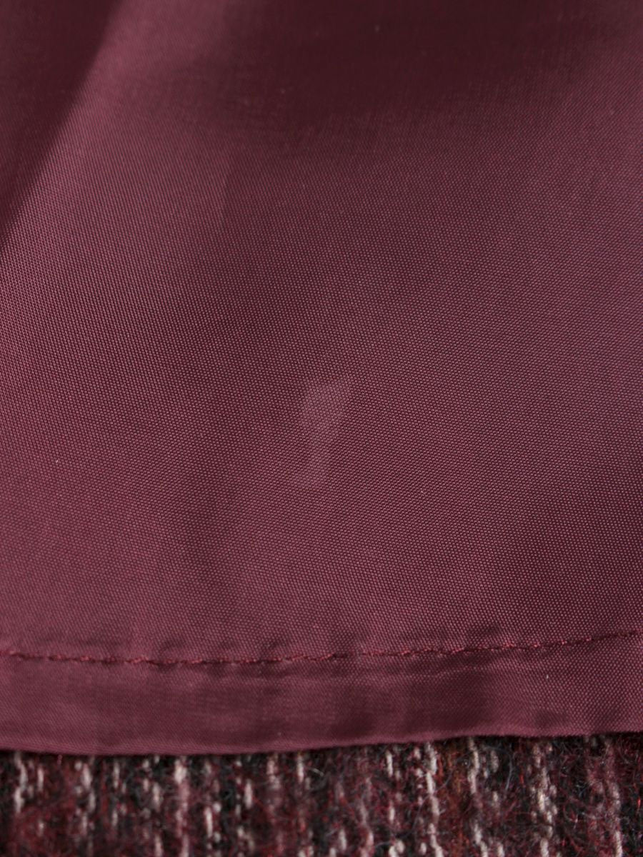 エムズグレイシー 817563 スカート 36 ワインレッド チェック ウール リボン ITTU3U3F7YSE