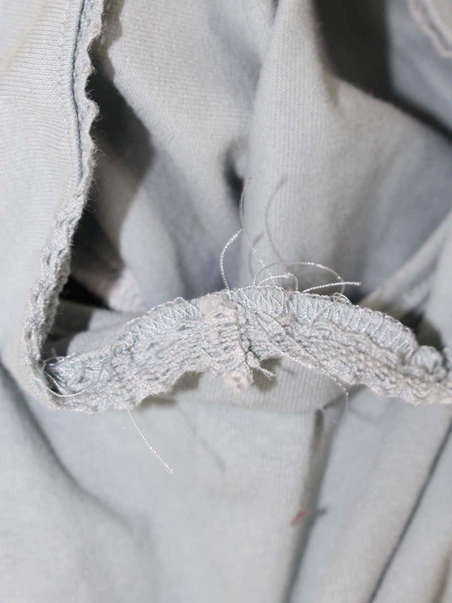 エムズグレイシー ティアードリラックス 115318 カットソー 38 ブルー フリル ITFC44VPTWUA