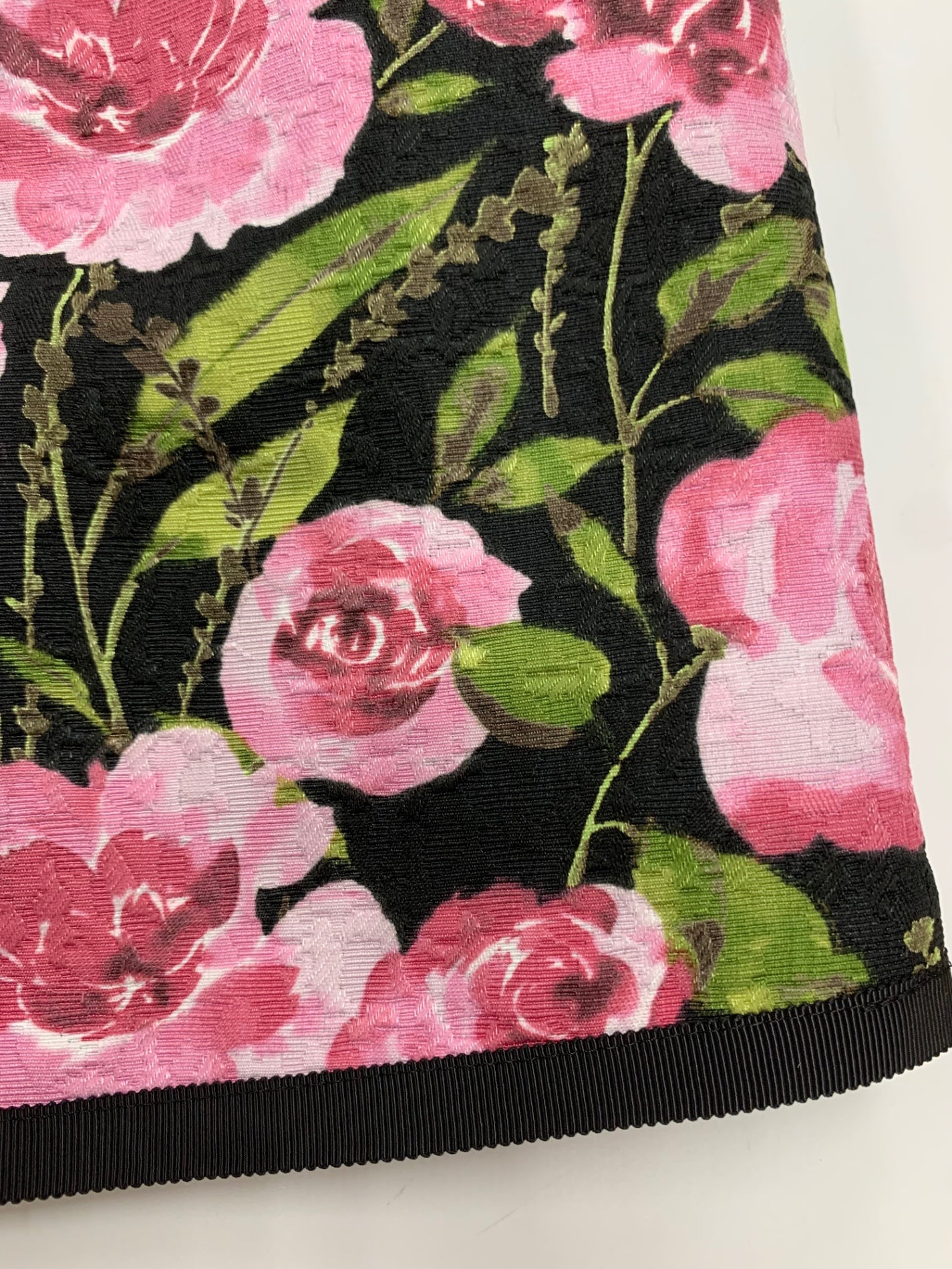 エムズグレイシー 237521 スカート 44 ブラック フラワーモチーフ タックフレア ITCI5MU0AOY2