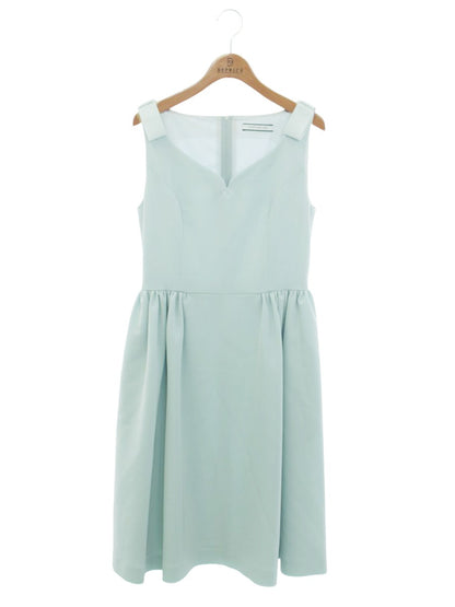 フォクシーニューヨーク 36462 ワンピース 40 ブルー 肩リボン IT7LPRBOR7EA