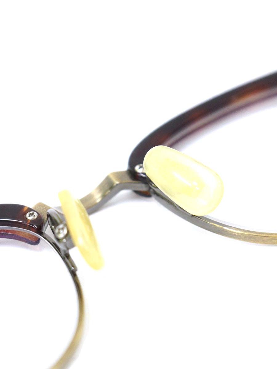 金子眼鏡 VINTAGE KV-27 RDDE メガネ ブラウン/マットゴールド ハーフリム IT348KMKPVFS
