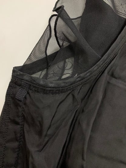 エムズグレイシー 111319 オールインワン 40 ブラック モチーフ柄 フロントボタン ITQ2JNRQSLIG