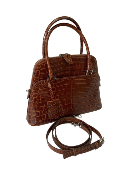 フォクシーブティック Coco Grande 40352 ハンドバッグ ブラウン クロコ型押し レザー 2WAY IT91URU5Q5KH