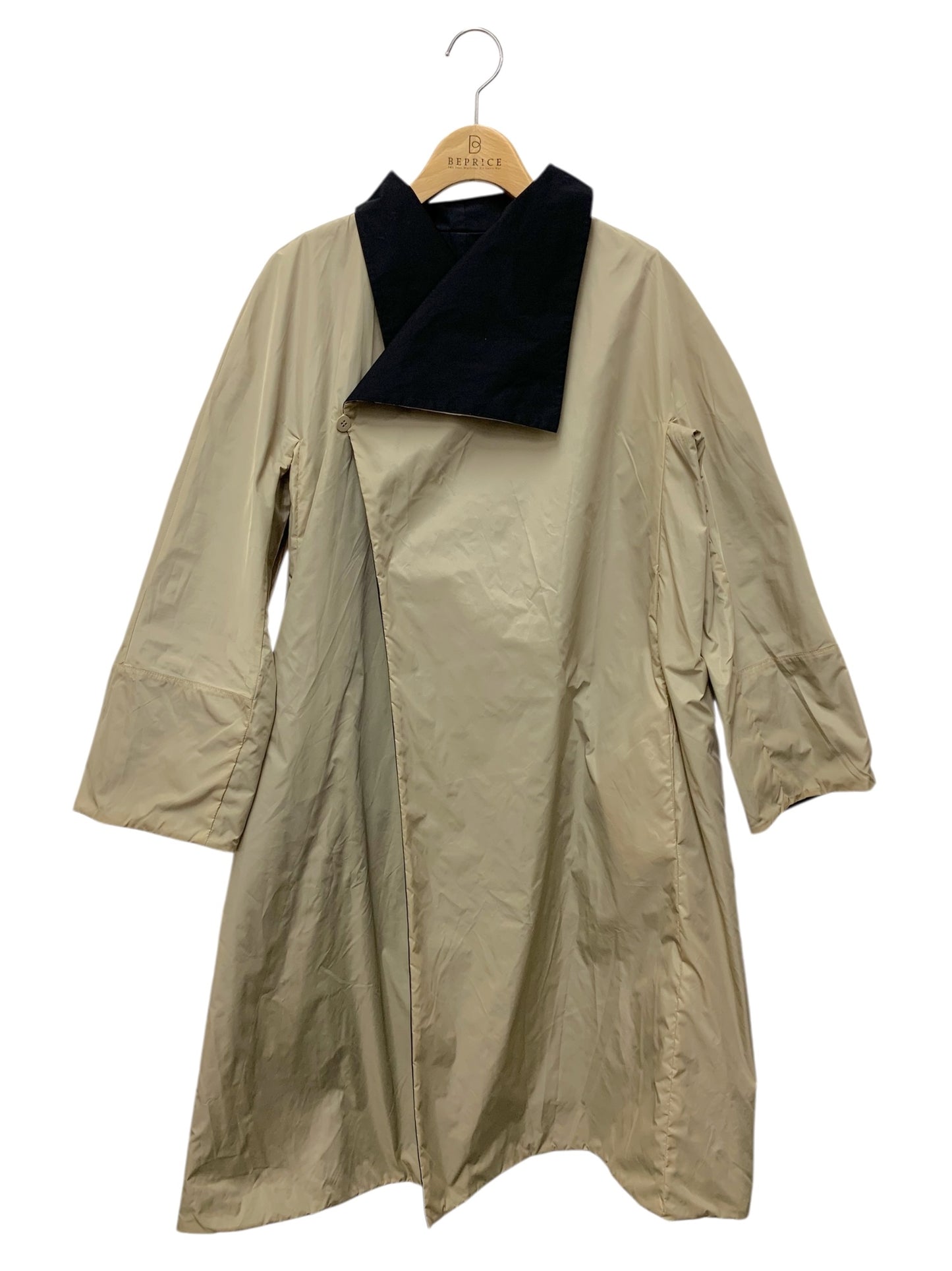 マックスマーラステュディオ 602104826 コート 40 ネイビー ナイロン リバーシブル ラインストーン ITBH1FII9OV4