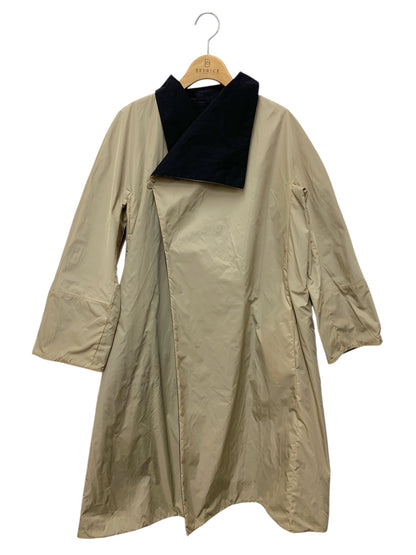 マックスマーラステュディオ 602104826 コート 40 ネイビー ナイロン リバーシブル ラインストーン ITBH1FII9OV4