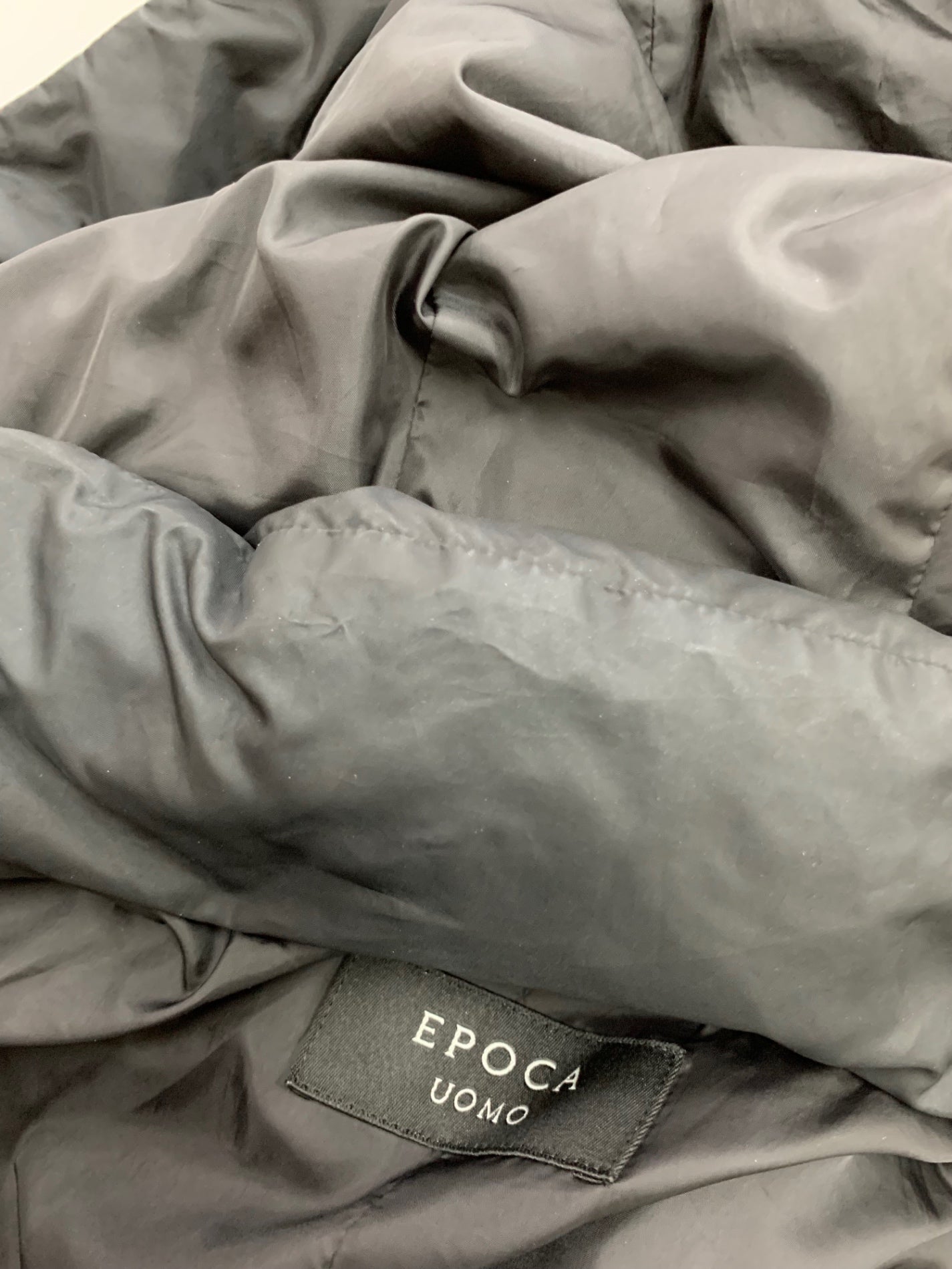 エポカウォモ M1F78-414-09 ダウンコート 46 ブラック フーディ ジップアップ ITED74DI1MAK