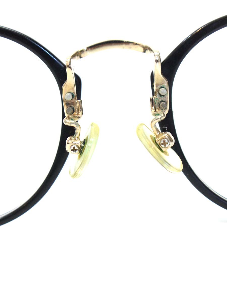 金子眼鏡 designed by UNITED ARROWS Logan メガネ ブラック/ゴールド コンビフレーム フルリム ボストンシェイプ ITJH9U3VJNMO