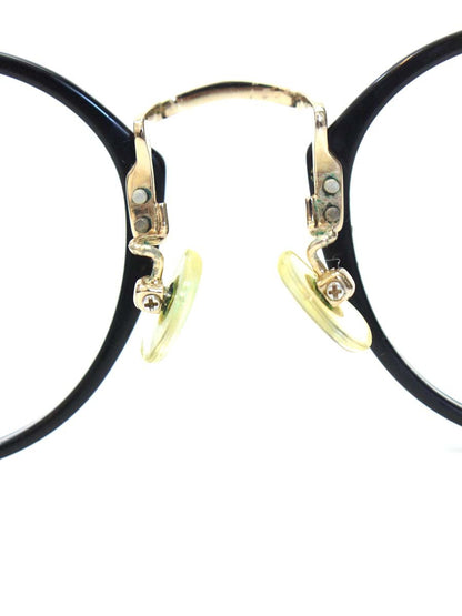 金子眼鏡 designed by UNITED ARROWS Logan メガネ ブラック/ゴールド コンビフレーム フルリム ボストンシェイプ ITJH9U3VJNMO