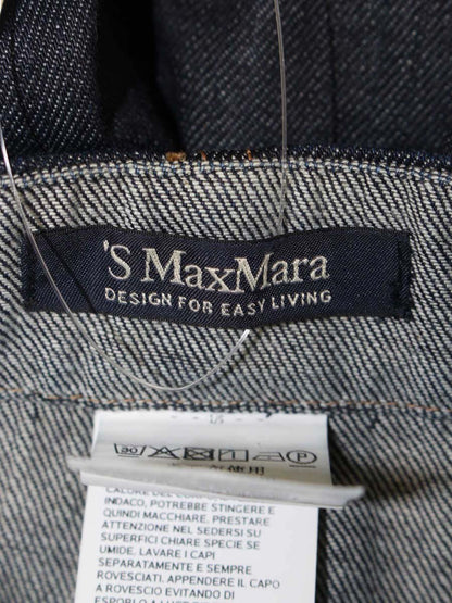 エスマックスマーラ 918601936 デニムパンツ 38 ネイビー  ワイド センタープレス IT6YFE1WA0WN