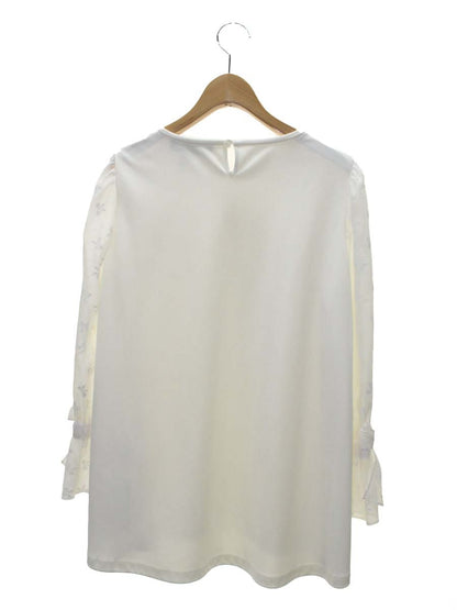 エムズグレイシー 115101 チュニック 40 ホワイト シフォン リボンモチーフ ITFXDBZP04QO