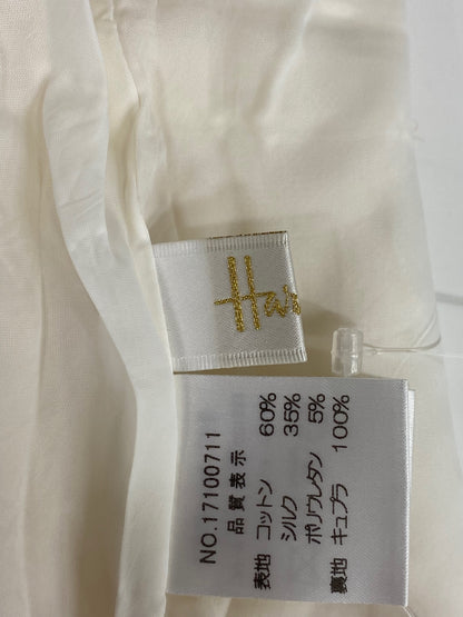 ハロッズ 17100711 ジャケット 3 アイボリー シルク コットン ノーカラー IT5EH2T13HDW 【SALE】