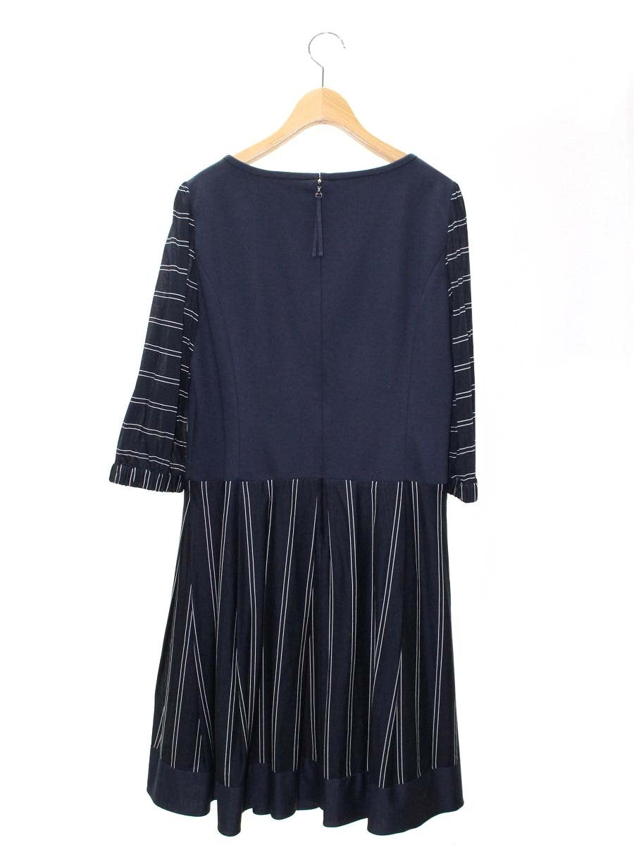 トゥービーシック W7J20-754-29 ワンピース 44 ネイビー リボン ITGCQUBTOJQW