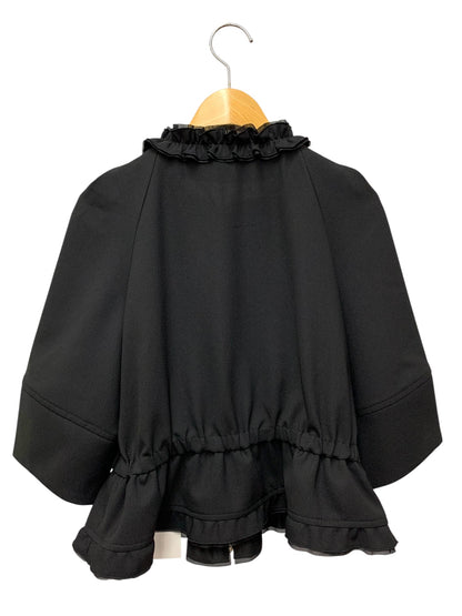 エムズグレイシー 514125 ブルゾン 36 ブラック ジップアップ フリル IT2INS20JINR 【SALE】
