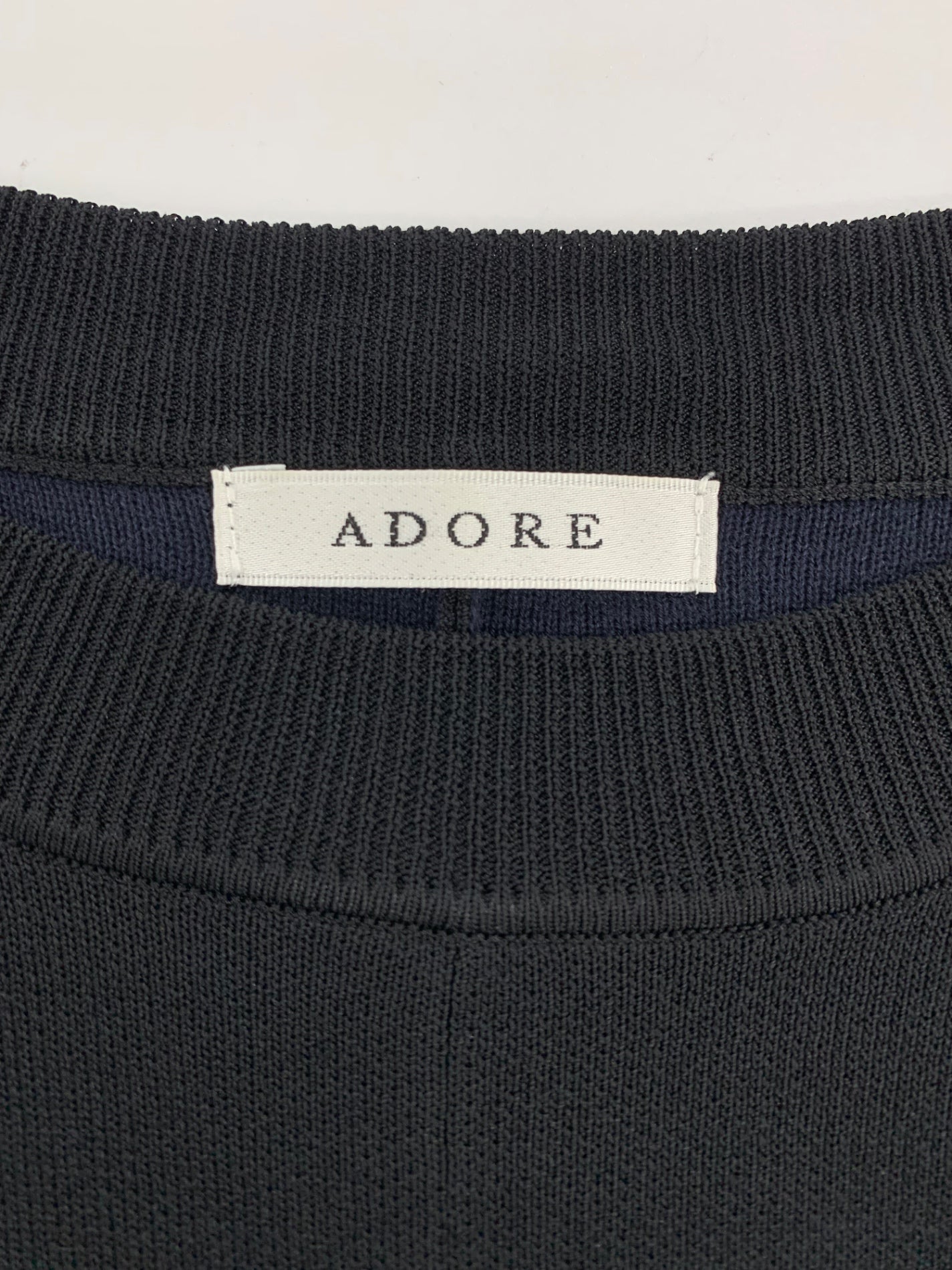 アドーア 531-8270003 ニットセーター 38 ブラック アシンメトリー IT7Q5P0RH2JE