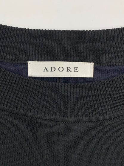 アドーア 531-8270003 ニットセーター 38 ブラック アシンメトリー IT7Q5P0RH2JE