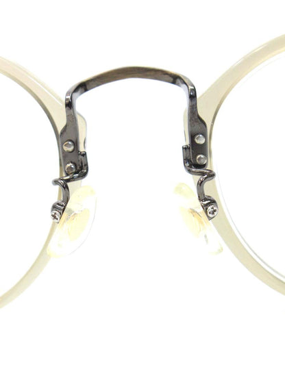 金子眼鏡 designed by UNITED ARROWS Logan メガネ ベージュ コンビフレーム フルリム ボストンシェイプ IT4LPIHYLP1E