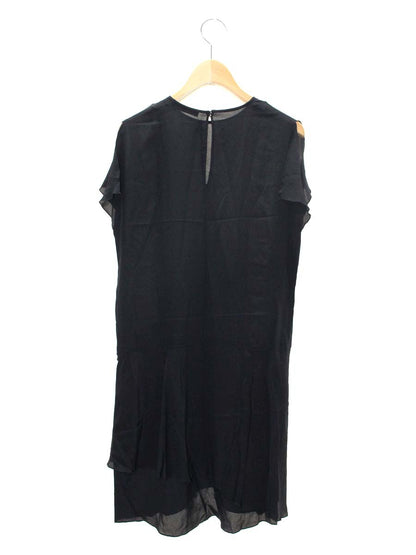 ヨーコチャン YCD-14SS-092 ワンピース 38 ブラック シルク アシンメトリー IT0J3GL8SOX5
