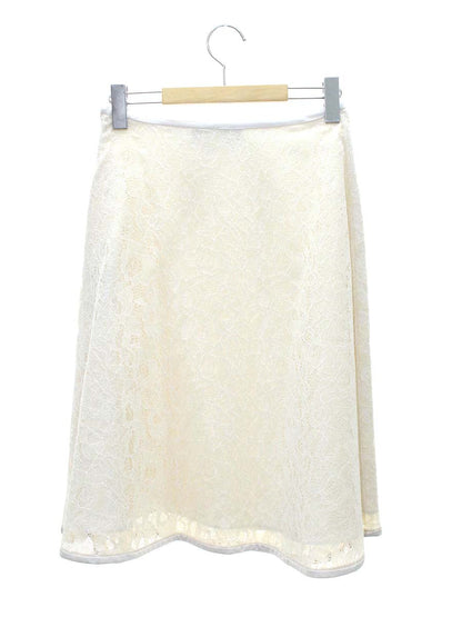 エムズグレイシー 217703 スカート 38 アイボリー レース フレア ITTYEJGLHU1D