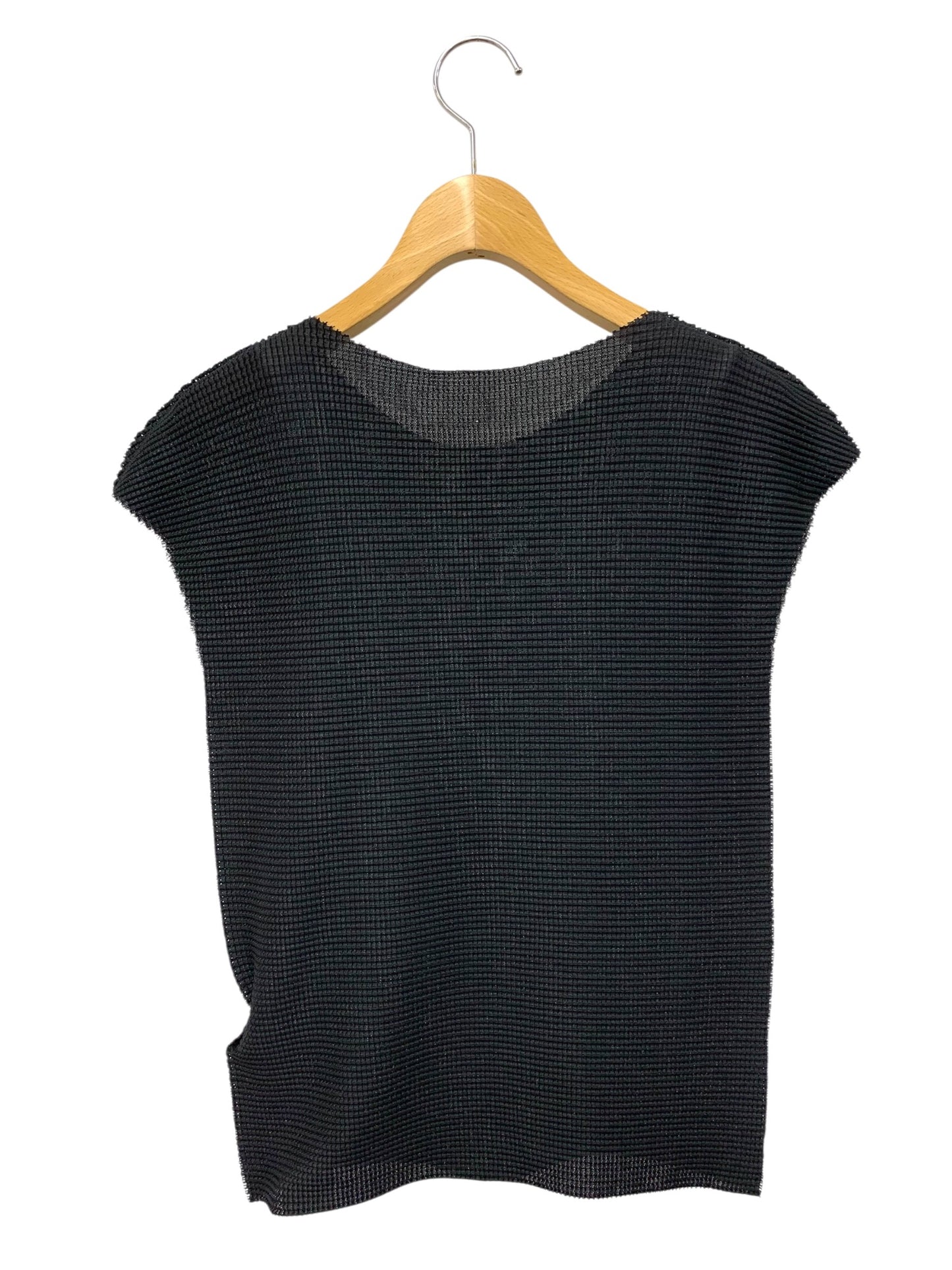 ミーイッセイミヤケ NIT STRETCH PLEATS MI61KK367 カットソー ブラック IT5BKGLZQA3I