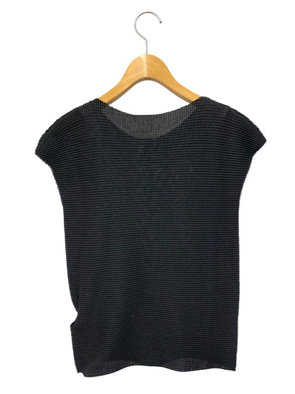 ミーイッセイミヤケ NIT STRETCH PLEATS MI61KK367 カットソー ブラック IT5BKGLZQA3I