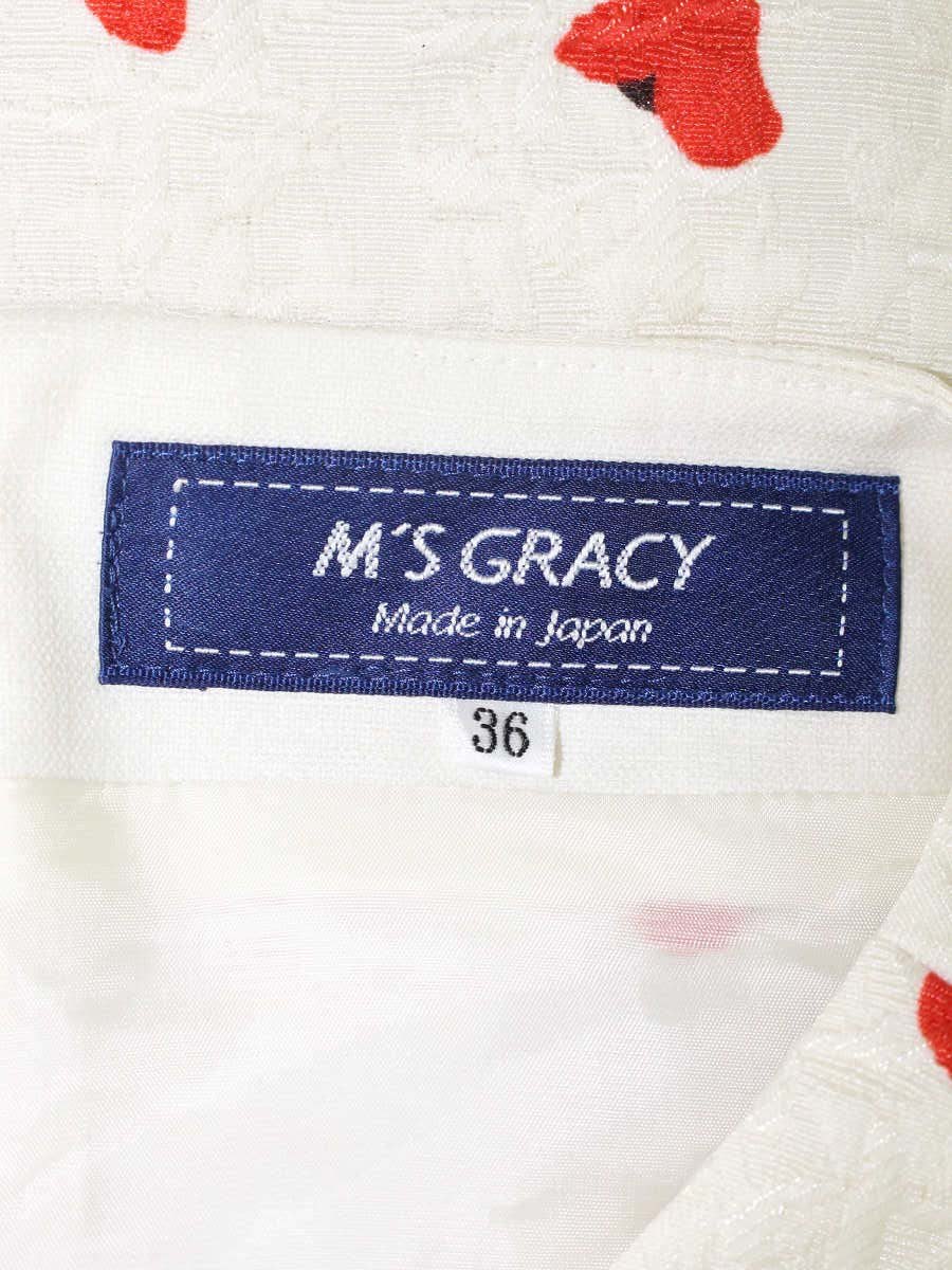 エムズグレイシー 011501 ワンピース 36 ホワイト 花柄 ITMMHN6NNOW4