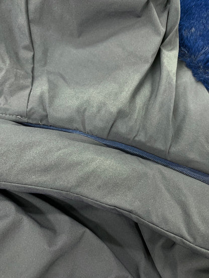 エムズグレイシー フェイクファー付きロングダウンコート 319605 38 ネイビー カメリアジップ IT97AZHWLHTE