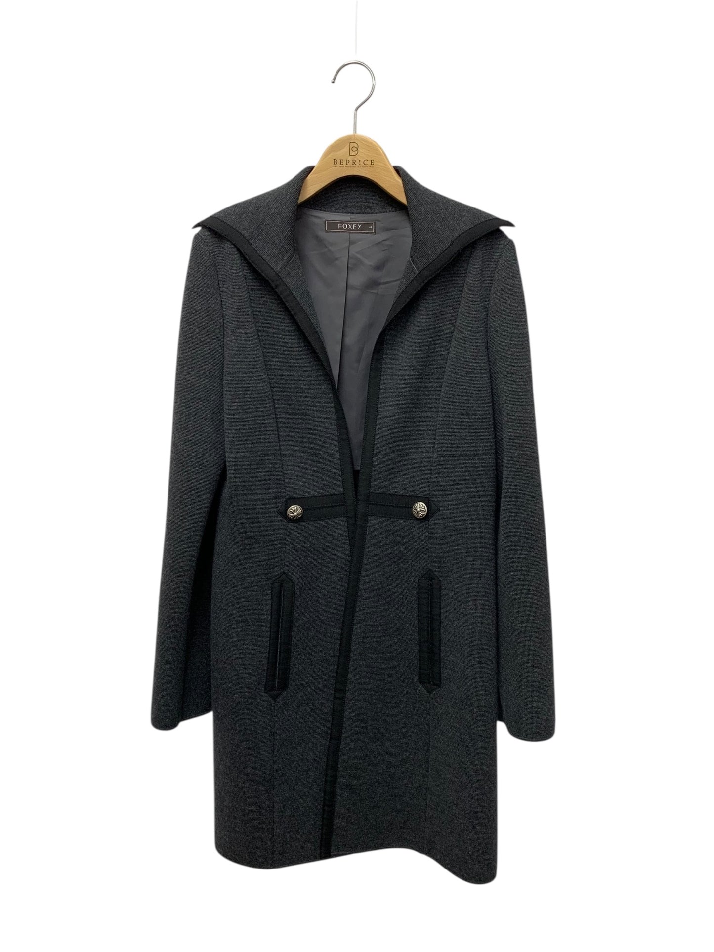 フォクシーブティック 26675 ニットコート 40 グレー IT1YCQG0THAK