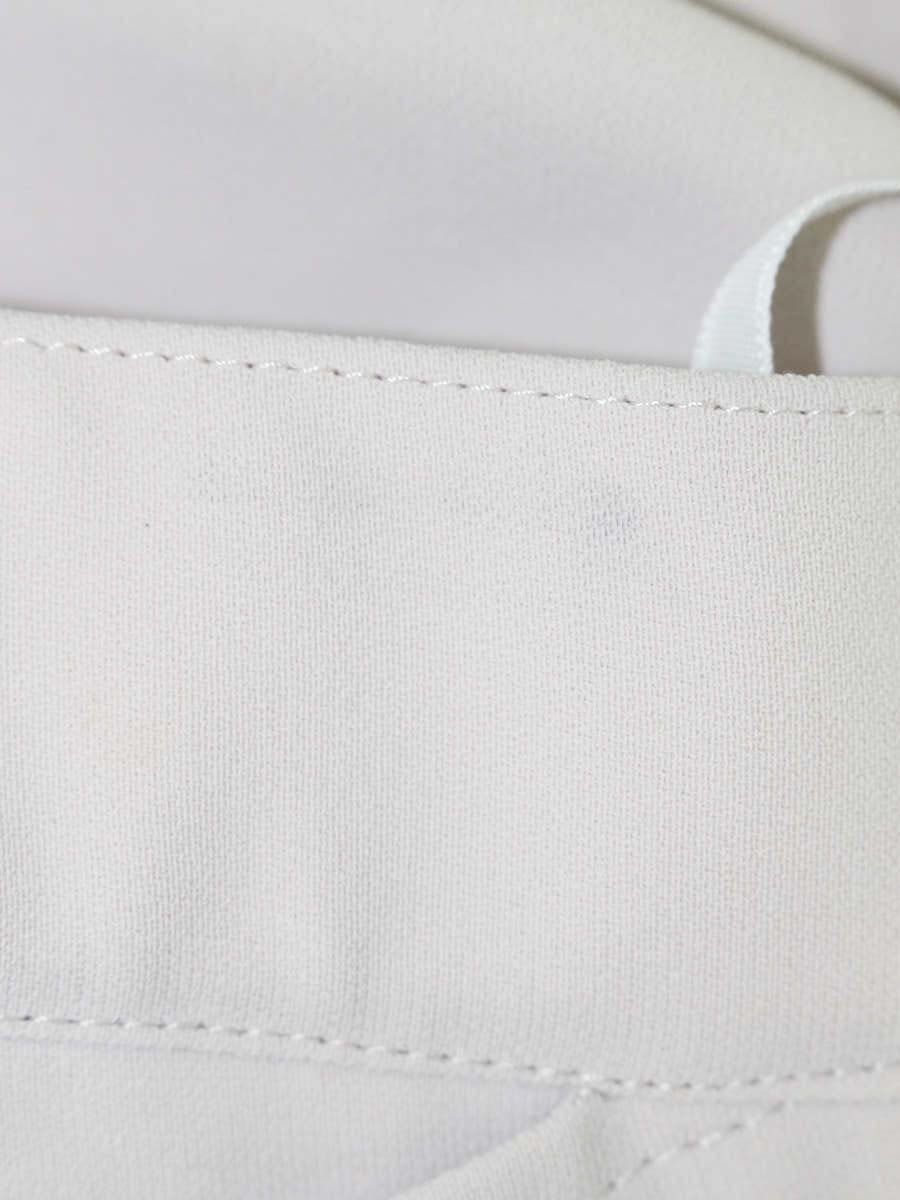 エムズグレイシー シンプルクロップドパンツ 316107 パンツ 38 ベージュ センタープレスパンツ パール 裾スリット IT0NJFGMCOCX