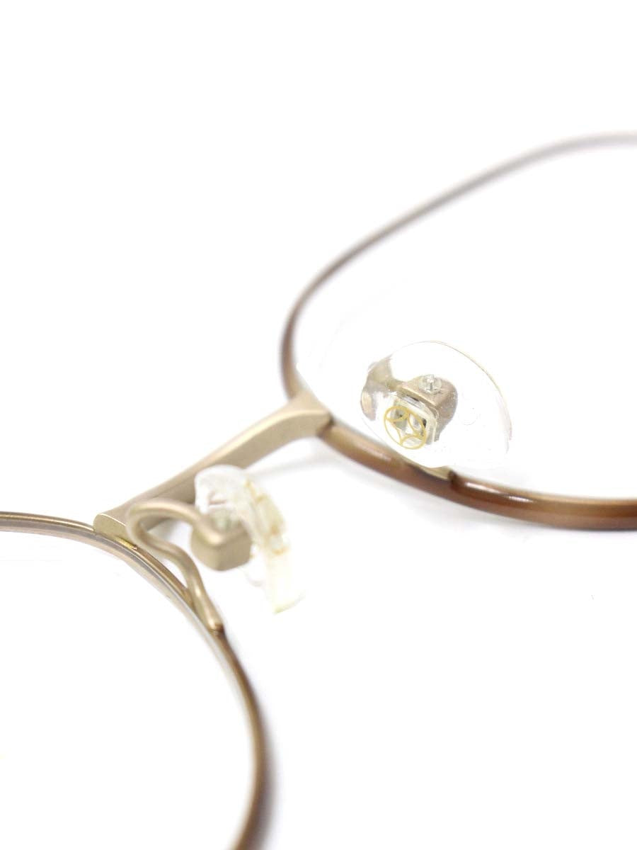 フォーナインズ S763T メガネ ブラウン メタルフレーム フルリム ウェリントン ITXNWWIDJLO2