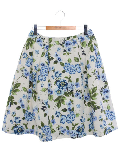 ポンヌフ AI1057 スカート 2 ブルー フラワーモチーフ IT0IWXXECU1I