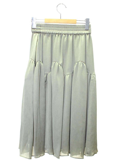 ルネ basic 5124060 スカート 34 グリーン シフォン ティアード ITRNWDL8YE14