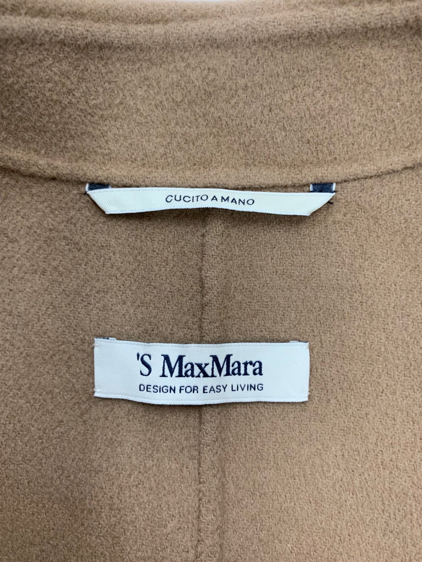 エスマックスマーラ POLDO ポルド チェスターコート 38 ブラウン ウール ITJIQBIXZL54