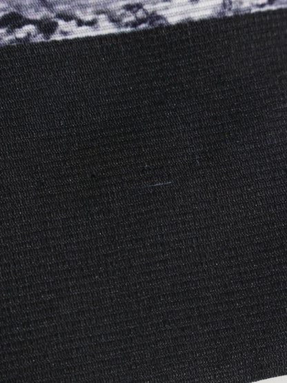 エムズグレイシー 017132 スカート 36 グレー トロンプルイユ リボン フラワー プリント ITST8IHKGQM8