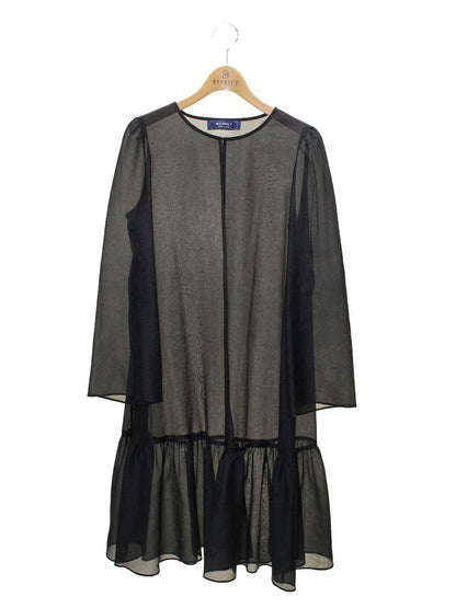 エムズグレイシー 114103 カーディガン 40 ブラック ロング シースルー IT557JU7ZX4G