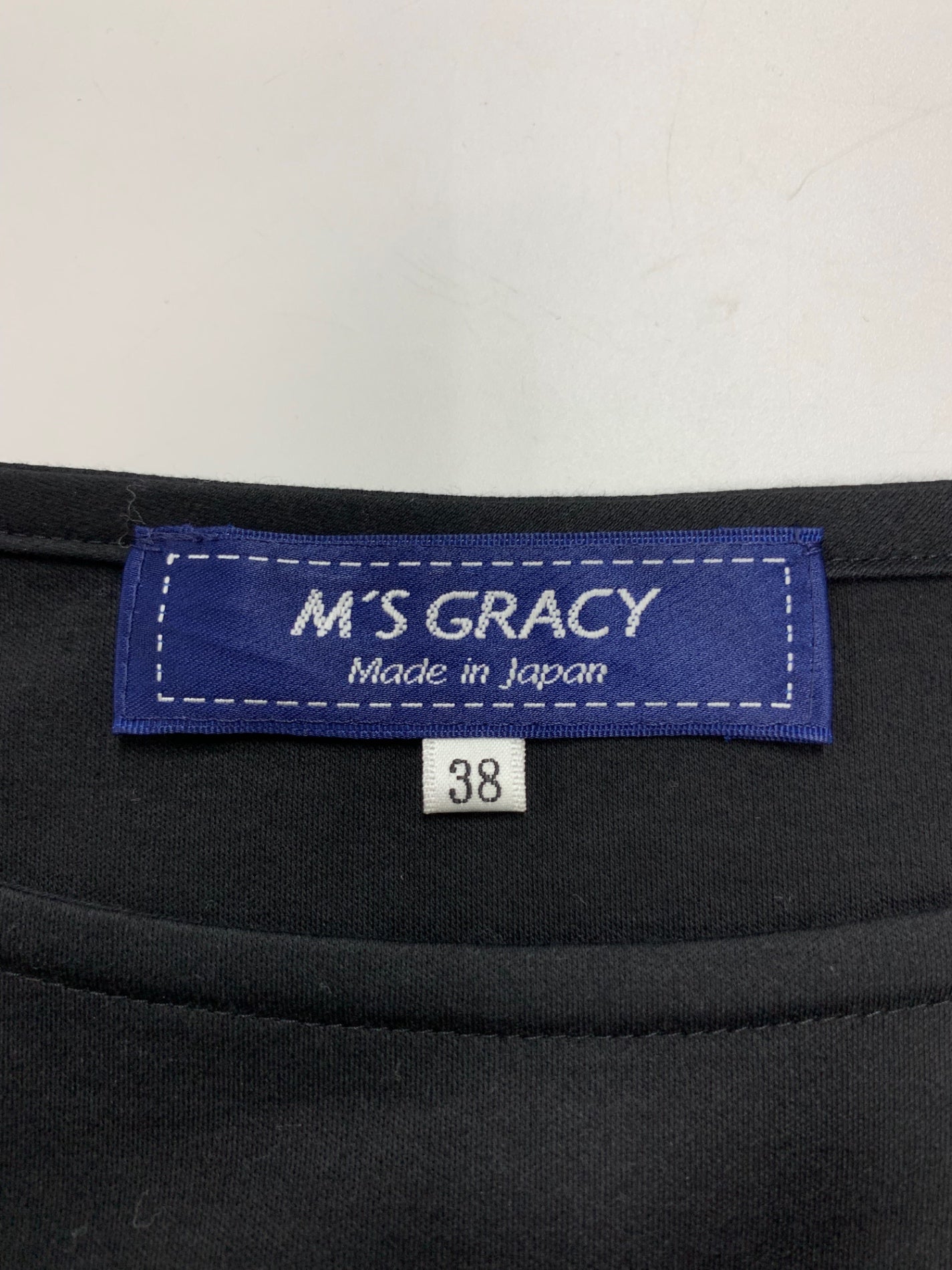 エムズグレイシー 415302 カットソー 38 ブラック カメリア ビーズ リボン IT1OXMX5VGU4 【SALE】