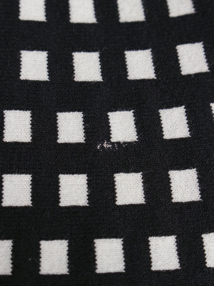 エムズグレイシー フィット＆フレアニット 018338 ワンピース 40 ブラック リボン ITXI3ABWB68S