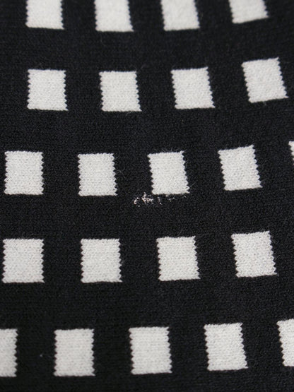 エムズグレイシー フィット＆フレアニット 018338 ワンピース 40 ブラック リボン ITXI3ABWB68S