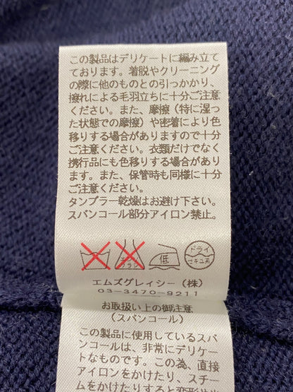 エムズグレイシー 428579 ウール タートルネック スパンコール 40 ネイビー IT86E853WHXO