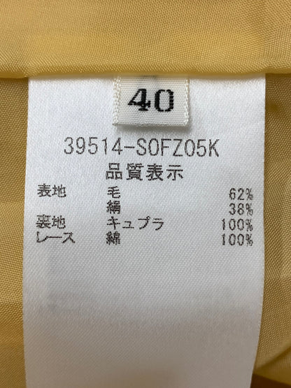 フォクシーブティック 39514 ワンピース ドレス 40 イエロー ノースリーブ ITVMHBTE2YXK 【SALE】