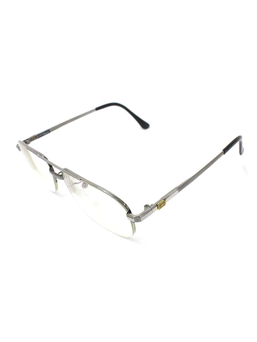 デュポン DP2433T メガネ ガンメタリック メタルフレーム ハーフリム スクエア IT2LMN98GPA4 【SALE】