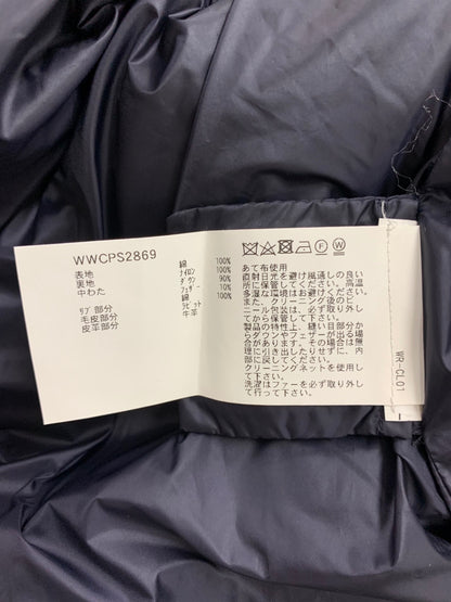 ウールリッチ COCOON PARKA WWCPS2869 ダウンコート XS ネイビー 中綿 ラビットファー ITH2WUFN1DEE