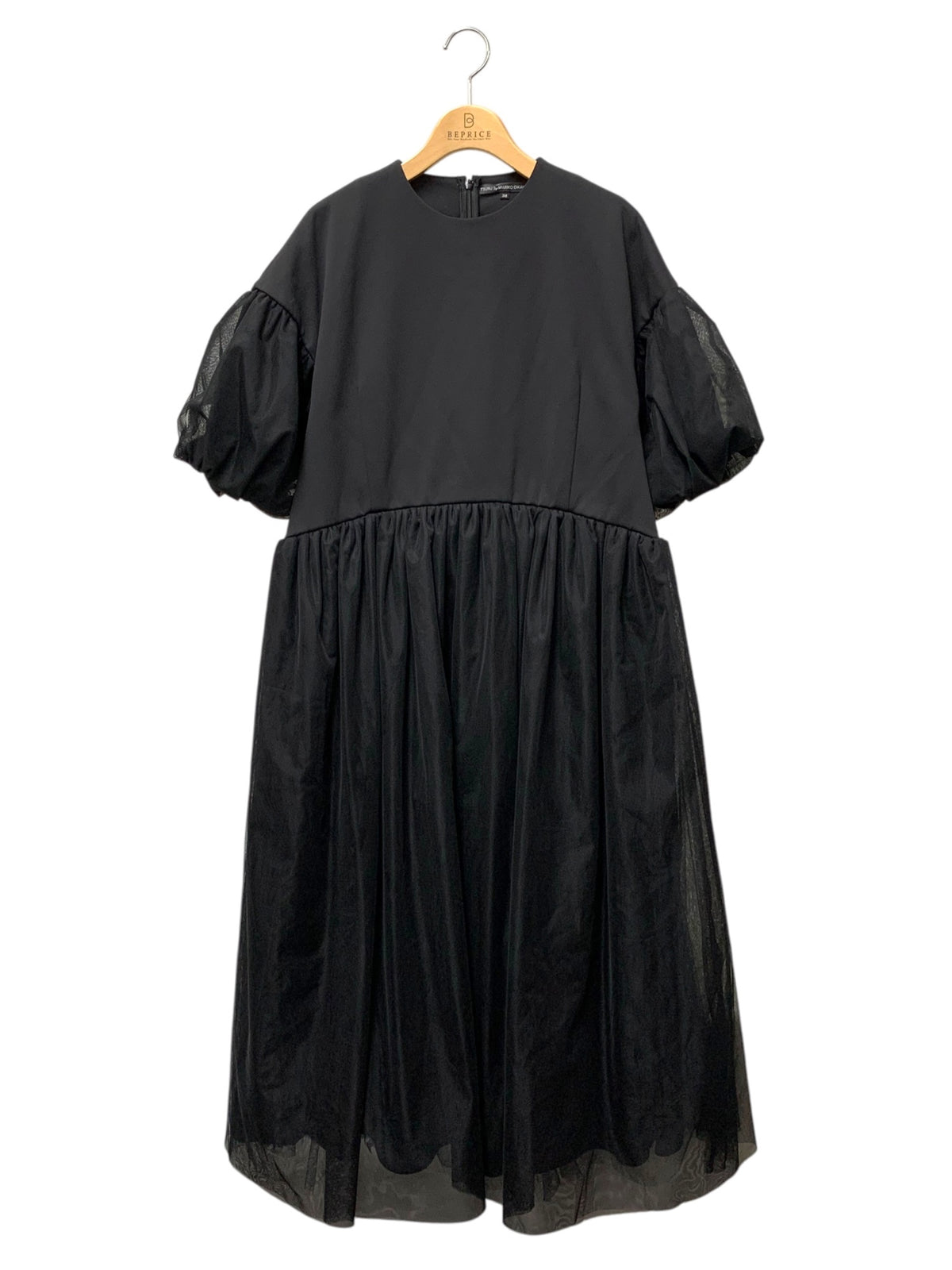 ツルバイマリコオイカワ Lune DR-2265310 ワンピース 38 ブラック 26AW ITTFLFIMPYOE